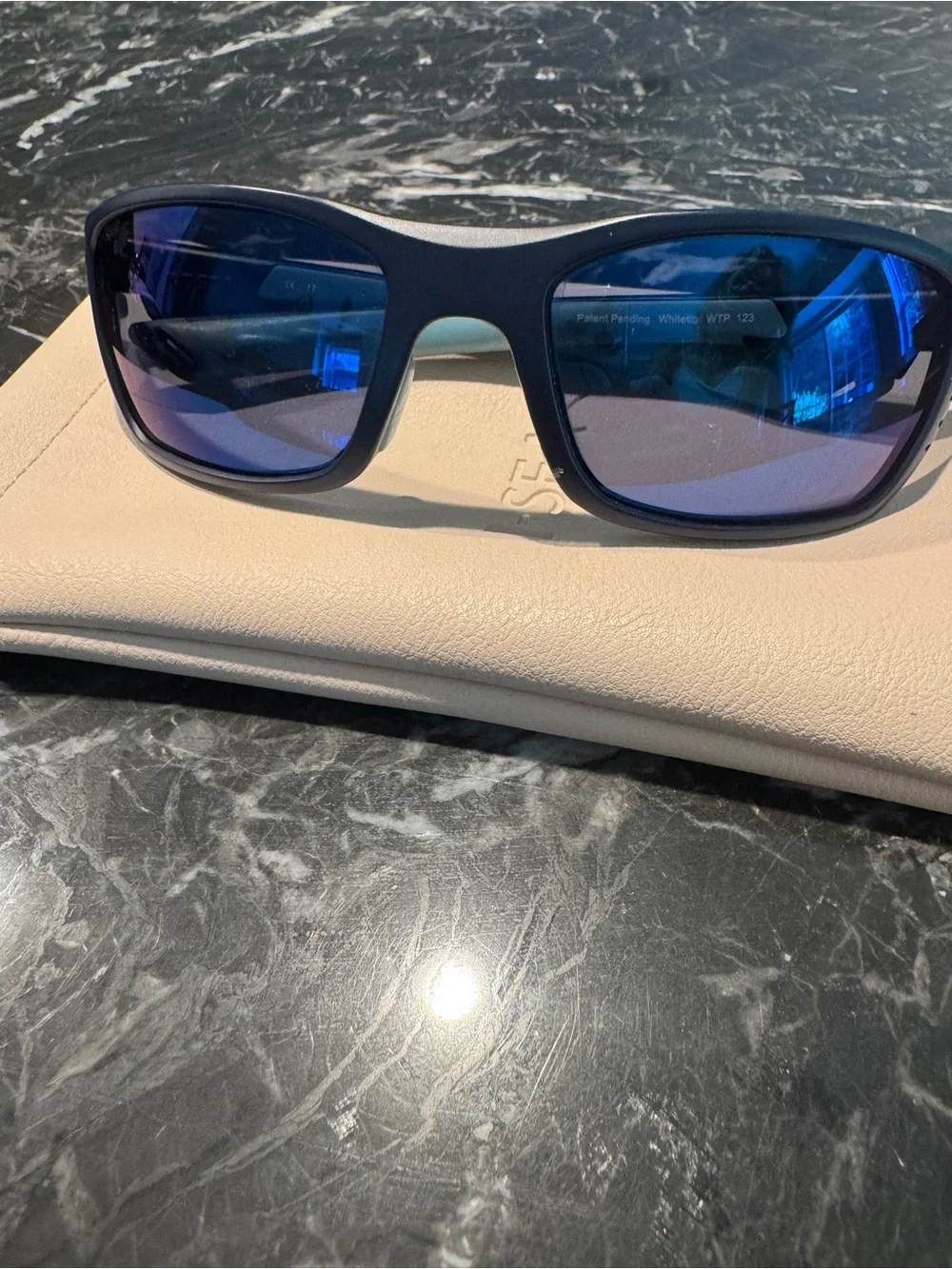 Costa Sunglasses with Blue Mirrored Lenses and Black Frame